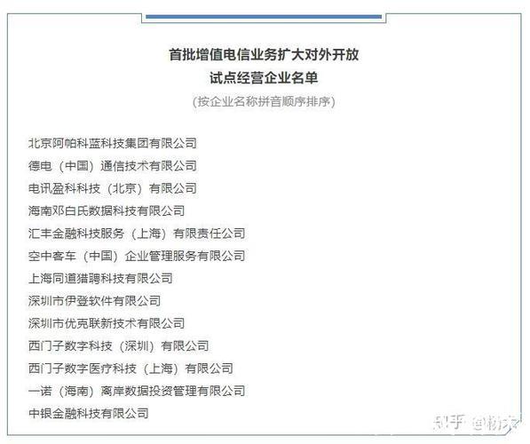 首批13家外资企业获增值电信业务经营试点批复 首批13家外资企业获增值电信业务经营试点批复